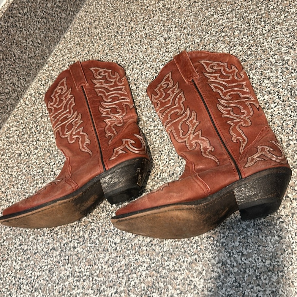 Vintage Leather Western Cowgirl Boots - Picture 4 of 8